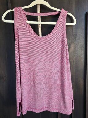 Loft Red/White Striped Top